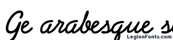 Ge arabesque script bold font, free Ge arabesque script bold font, preview Ge arabesque script bold font