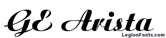 шрифт GE Arista, бесплатный шрифт GE Arista, предварительный просмотр шрифта GE Arista