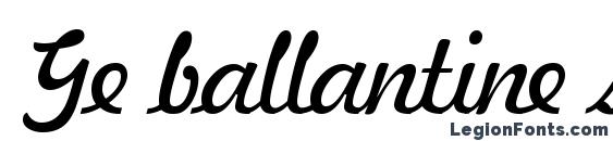 Ge ballantine script normal Font