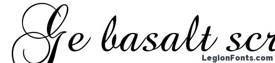 Ge basalt script normal font, free Ge basalt script normal font, preview Ge basalt script normal font