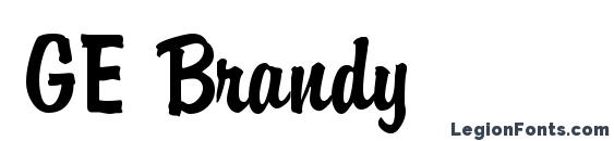 шрифт GE Brandy, бесплатный шрифт GE Brandy, предварительный просмотр шрифта GE Brandy