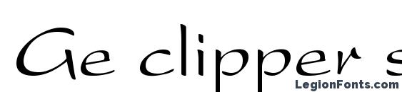 Ge clipper script normal font, free Ge clipper script normal font, preview Ge clipper script normal font