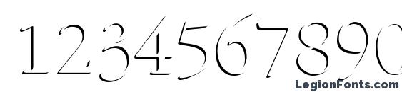 GE Emboss Font, Number Fonts