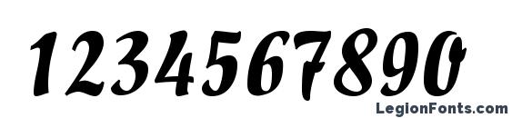 GE Flair Brush Font, Number Fonts
