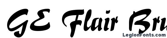 GE Flair Brush font, free GE Flair Brush font, preview GE Flair Brush font
