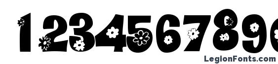 GE Flower Child Font, Number Fonts