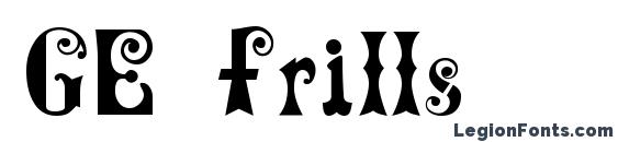 шрифт GE Frills, бесплатный шрифт GE Frills, предварительный просмотр шрифта GE Frills