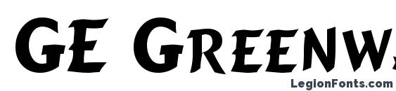 GE Greenway Caps Font