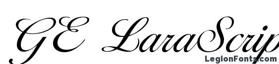 GE LaraScript font, free GE LaraScript font, preview GE LaraScript font