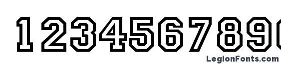 GE Letter Jacket Font, Number Fonts