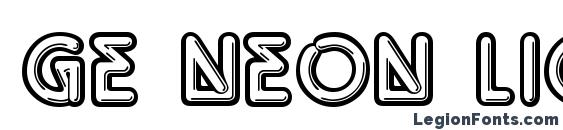 GE Neon Lights font, free GE Neon Lights font, preview GE Neon Lights font