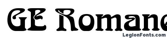 GE Romanesse font, free GE Romanesse font, preview GE Romanesse font