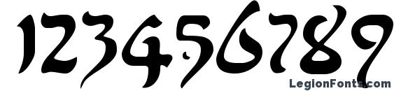GE Scimscript Font, Number Fonts