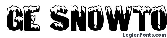 GE Snowtops font, free GE Snowtops font, preview GE Snowtops font