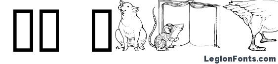 GE Whimsical Animals I font, free GE Whimsical Animals I font, preview GE Whimsical Animals I font