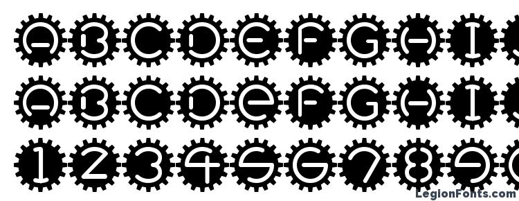 glyphs GearBox font, сharacters GearBox font, symbols GearBox font, character map GearBox font, preview GearBox font, abc GearBox font, GearBox font