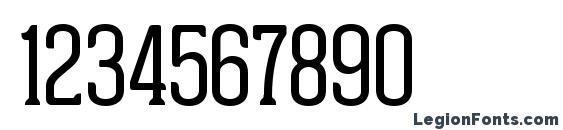 Geared Slab Thin Font, Number Fonts