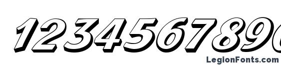 Gecko Italic Font, Number Fonts