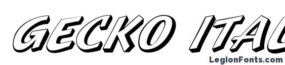 шрифт Gecko Italic, бесплатный шрифт Gecko Italic, предварительный просмотр шрифта Gecko Italic