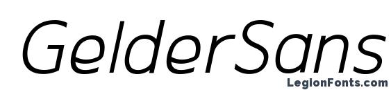 GelderSans Italic font, free GelderSans Italic font, preview GelderSans Italic font