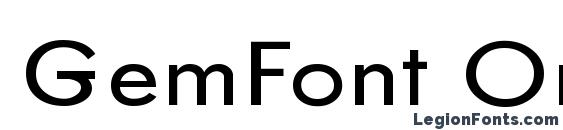 шрифт GemFont One, бесплатный шрифт GemFont One, предварительный просмотр шрифта GemFont One