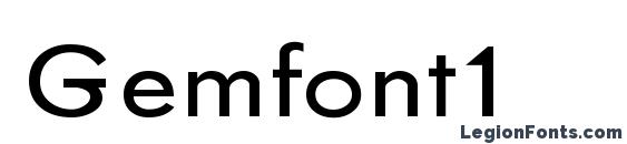 Gemfont1 font, free Gemfont1 font, preview Gemfont1 font