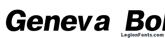 Geneva Bold Italic Font