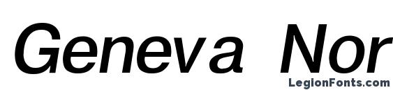 Geneva Normal Italic Font