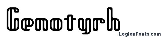 шрифт Genotyrh, бесплатный шрифт Genotyrh, предварительный просмотр шрифта Genotyrh