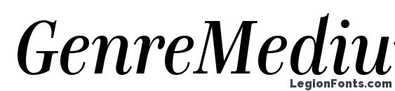 GenreMedium Italic font, free GenreMedium Italic font, preview GenreMedium Italic font