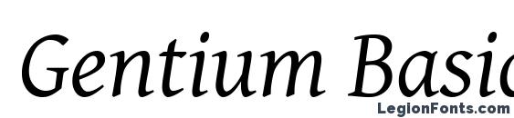 Шрифт Gentium Basic Italic