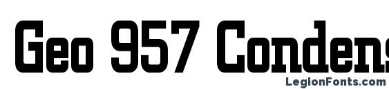 Geo 957 Condensed Bold Font