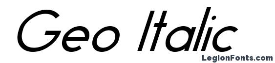 Geo Italic Font