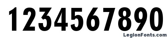 Geometric 706 Black Condensed BT Font, Number Fonts