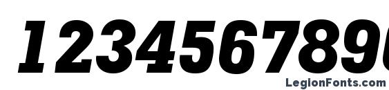 Geometric Slabserif 703 Extra Bold Italic BT Font, Number Fonts