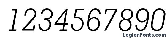Geometric Slabserif 703 Light Italic BT Font, Number Fonts