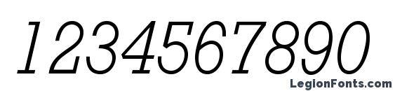 Geoslb712lightcbt italic Font, Number Fonts