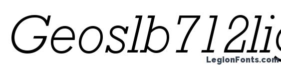 Geoslb712lightcbt italic Font