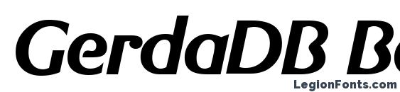 шрифт GerdaDB BoldItalic, бесплатный шрифт GerdaDB BoldItalic, предварительный просмотр шрифта GerdaDB BoldItalic