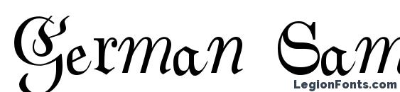 German Sampler Font