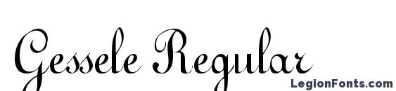 Gessele Regular font, free Gessele Regular font, preview Gessele Regular font