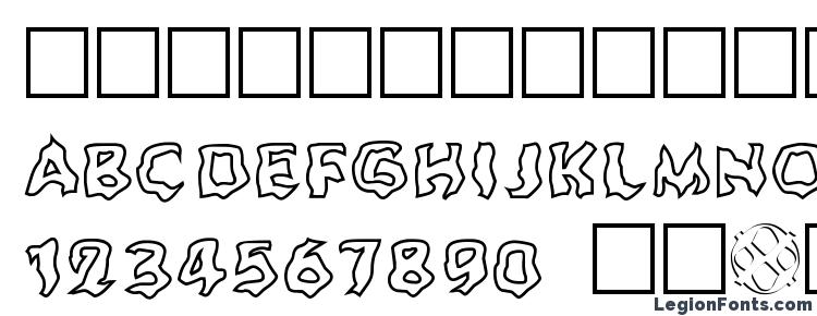 glyphs Ghoul outline font, сharacters Ghoul outline font, symbols Ghoul outline font, character map Ghoul outline font, preview Ghoul outline font, abc Ghoul outline font, Ghoul outline font