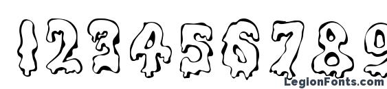 GhoulyCaps Regular Font, Number Fonts