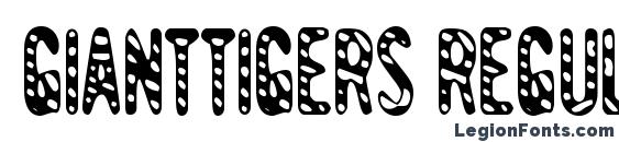 шрифт GiantTigers Regular, бесплатный шрифт GiantTigers Regular, предварительный просмотр шрифта GiantTigers Regular