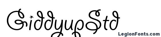 GiddyupStd Font, OTF Fonts