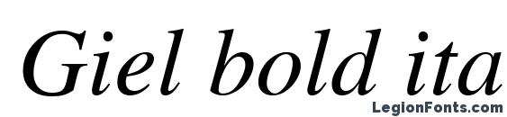 Giel bold italic font, free Giel bold italic font, preview Giel bold italic font