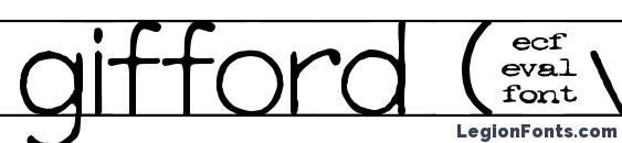 gifford (eval) font, free gifford (eval) font, preview gifford (eval) font
