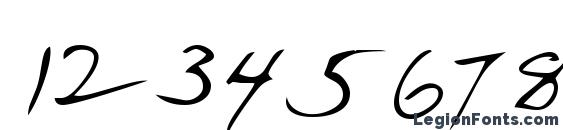 Giffordshand Font, Number Fonts