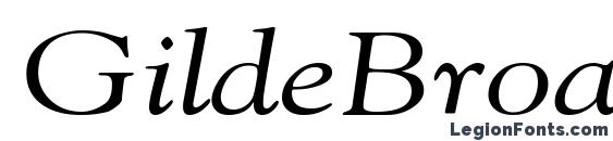 шрифт GildeBroad Italic, бесплатный шрифт GildeBroad Italic, предварительный просмотр шрифта GildeBroad Italic