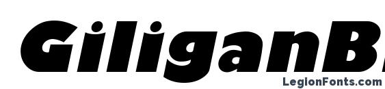 шрифт GiliganBlack Italic, бесплатный шрифт GiliganBlack Italic, предварительный просмотр шрифта GiliganBlack Italic